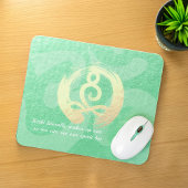 Yoga Instructor Meditation Pose Zen Om Sign Quotes Mousepad
