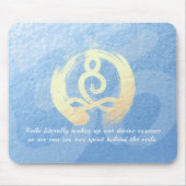 Yoga Instructor Meditation Pose Zen Om Sign Quotes Mousepad (Vorne)