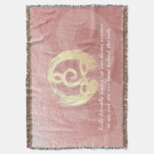 Yoga Instructor Meditation Pose Zen Om Zeichenkett Decke (Vorderseite Vertikal)