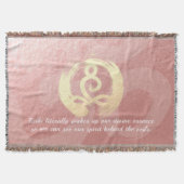 Yoga Instructor Meditation Pose Zen Om Zeichenkett Decke (Vorderseite)