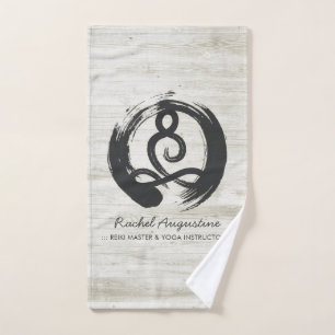 Yoga Instructor Meditation Pose Zen Symbol Quotes Badhandtuch Set
