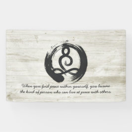 Yoga Instructor Meditation Pose Zen Symbol Quotes Banner