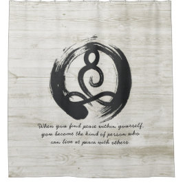 Yoga Instructor Meditation Pose Zen Symbol Quotes Duschvorhang