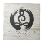 Yoga Instructor Meditation Pose Zen Symbol Quotes Fliese (Vorderseite)