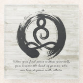 Yoga Instructor Meditation Pose Zen Symbol Quotes Glasuntersetzer (Vorderseite)