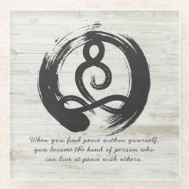 Yoga Instructor Meditation Pose Zen Symbol Quotes Glasuntersetzer