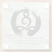 Yoga Instructor Meditation Pose Zen Symbol Quotes Glasuntersetzer (Rückseite)