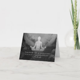 Yoga Instructor Meditation Pose Zen Symbol Quotes Karte