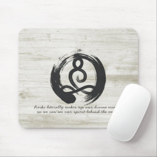 Yoga Instructor Meditation Pose Zen Symbol Quotes Mousepad