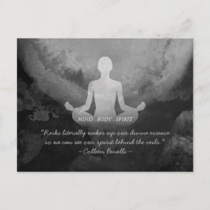 Yoga Instructor Meditation Pose Zen Symbol Quotes Postkarte
