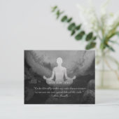 Yoga Instructor Meditation Pose Zen Symbol Quotes Postkarte (Stehend Vorderseite)