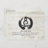 Yoga Instructor Meditation Pose Zen Symbol Quotes Postkarte (Vorne/Hinten)