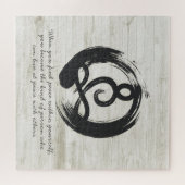 Yoga Instructor Meditation Pose Zen Symbol Quotes Puzzle (Horizontal)