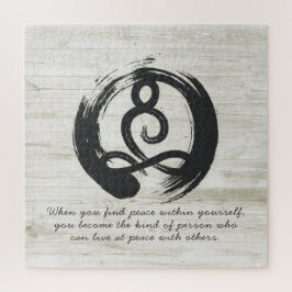 Yoga Instructor Meditation Pose Zen Symbol Quotes Puzzle