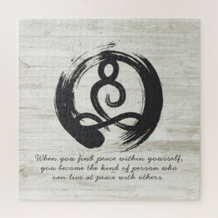 Yoga Instructor Meditation Pose Zen Symbol Quotes Puzzle