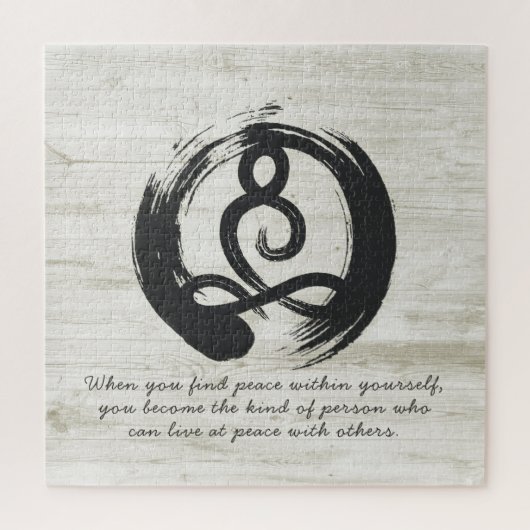 Yoga Instructor Meditation Pose Zen Symbol Quotes Puzzle (Vertikal)