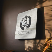 Yoga Instructor Meditation Pose Zen Symbol Quotes Quadratische Wanduhr