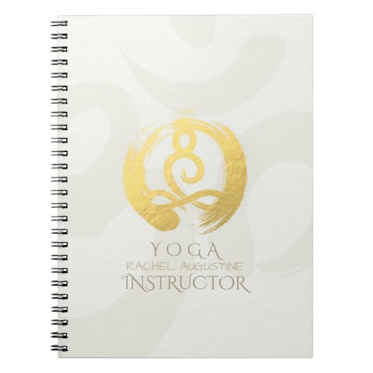Yoga Instructor Meditation Posture Zen & OM Symbol Notizblock (Vorderseite)