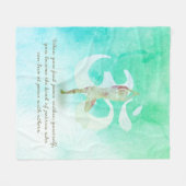 YOGA Instructor Meditation Tree Pose Om Sign Quote Fleecedecke (Vorderseite (Horizontal))