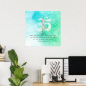 YOGA Instructor Meditation Tree Pose Om Sign Quote Poster (Heimbüro)