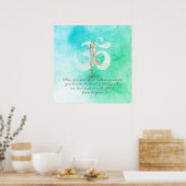 YOGA Instructor Meditation Tree Pose Om Sign Quote Poster (Küche)