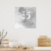YOGA Instructor Meditation Tree Pose Om Sign Quote Poster (Küche)