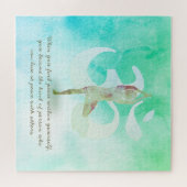 YOGA Instructor Meditation Tree Pose Om Sign Quote Puzzle (Horizontal)