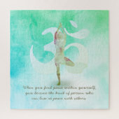 YOGA Instructor Meditation Tree Pose Om Sign Quote Puzzle (Vertikal)