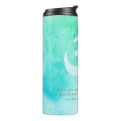 YOGA Instructor Meditation Tree Pose Om Sign Quote Thermosbecher (Nach links gedreht)