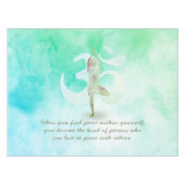 YOGA Instructor Meditation Tree Pose Om Sign Quote Tischdecke (Vorderseite (Horizontal))