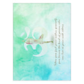 YOGA Instructor Meditation Tree Pose Om Sign Quote Tischdecke (Vorderseite)