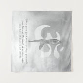 YOGA Instructor Meditation Tree Pose Om Sign Quote Wandteppich (Vorderseite (Horizontal))