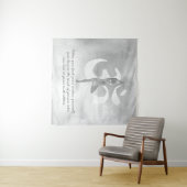 YOGA Instructor Meditation Tree Pose Om Sign Quote Wandteppich (Beispiel (Horizontal))