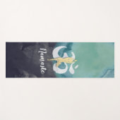 Yoga Instructor Meditation Tree Posture OM Symbol Yogamatte (Vorderseite (Horizontal))