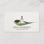 Yoga Instructor Meditation Zen Foliage Reiki Visitenkarte (Vorderseite)