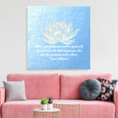 YOGA Instructor Meditation Zitat Blue Gold Lotus Leinwanddruck (Insitu (Wohnzimmer))