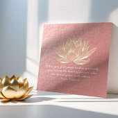 YOGA Instructor Meditation Zitat Rose Gold Lotus Poster