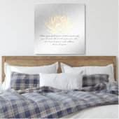YOGA Instructor Meditation Zitat Silver Gold Lotus Leinwanddruck (Insitu (Schlafzimmer))
