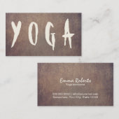 Yoga Instructor Meditor Fett Text Vintag Visitenkarte (Vorne/Hinten)
