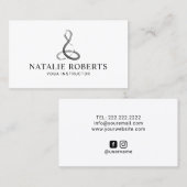 Yoga Instructor Meditor Logo Minimalistisch Visitenkarte (Vorne/Hinten)