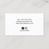 Yoga Instructor Meditor Logo Minimalistisch Visitenkarte (Rückseite)