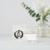 Yoga Instructor Meditor Pose Geschenkgutschein Rabattkarte (Stehend Vorderseite)