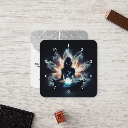 Yoga Instructor Medizin Lotus Pose Class Pass Treuekarte (Vorderseite/Rückseite Beispiel)