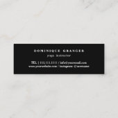 Yoga Instructor Mini Visitenkarte (Rückseite)