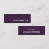 Yoga Instructor Mini Visitenkarte (Vorne/Hinten)