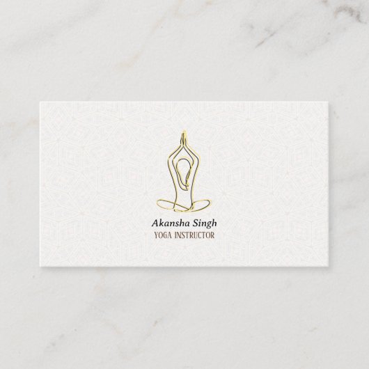 Yoga Instructor Minimal Visitenkarte (Vorderseite)
