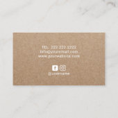 Yoga Instructor Minimalistisch Line Logo Rustic Kr Visitenkarte (Rückseite)