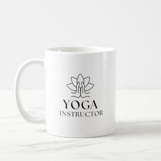 Yoga Instructor Minimalistisch Lotus Kaffeetasse (Links)