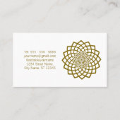 Yoga Instructor Minimalistisch Mandala Visitenkart Visitenkarte (Rückseite)