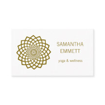 Yoga Instructor Minimalistisch Mandala Visitenkart